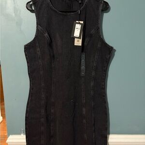 Tommy Hilfiger Black Sleeveless Denim Dress
